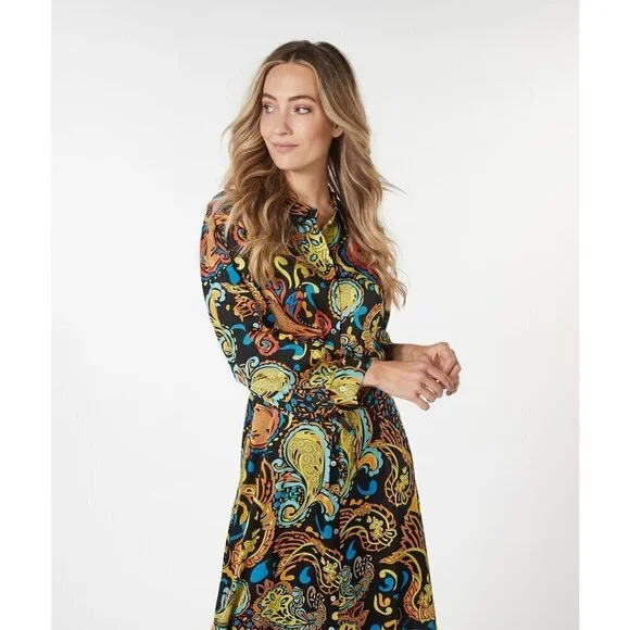 NWT ESQUALO Untamed Party Paisley Print Dress - Picture 4 of 9